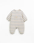 Play up - baby - striped jersey jumpsuit - watercolor