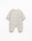 Play up - baby - striped jersey jumpsuit - watercolor