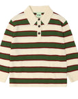 Fub - kids - wool striped polo - ecru