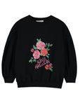 Maison Mangostan - roses sweatshirt - black