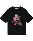 Maison Mangostan - roses tee - black