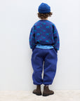 Weekend house kids - blue dog allover sweatshirt - blue