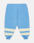 Weekend house kids - baby - blue dog striped sweatpants - soft blue