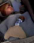 Atelier Pomme - croissant - pacifier cloth - boldly blue
