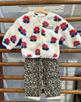The campamento - kids - big flowers jacket - ecru