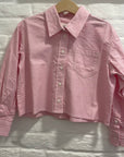 Morley - yoda - oxford - cropped shirt - rose
