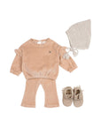 Buho - bb - velvet flare legging - rose