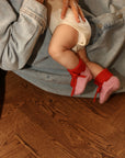 HVID - Booties - cotton candy/red