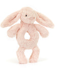 Jellycat - Bashful bunny ring rattle - blush