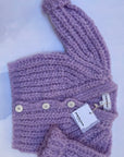 Pequeno tocon - 2040 - chunky wool cardigan - lilac
