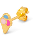 lulu copenhagen - gold plated icecone earring - 1pc
