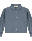Charlie Petite - Niki blouse - blue/grey checked