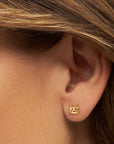 lulu copenhagen - gold plated cat earring - 1pc