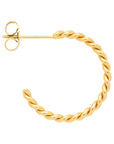 lulu copenhagen - gold plated twisted hoops earrings - 2pcs