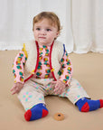 Bobo Choses - baby - kaleidoscope allover quilted pants - white