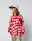 Bobo Choses - kids - bobo stripes t-shirt - red