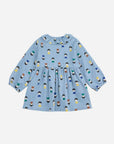 Bobo Choses - baby - game pawns allover denim dress - light blue