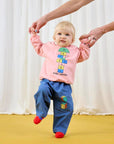 Bobo Choses - baby - hopscotch sweatshirt - pink