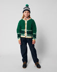 Bobo Choses - kids - bobo striped beanie - midnight blue