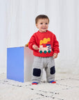 Bobo Choses - baby - quilted joggers - light heather grey