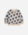 Bobo Choses - baby - doggy mate allover sweatshirt - offwhite