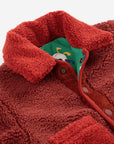 Bobo Choses - baby - la oca allover reversible sheepskin jacket - green