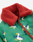 Bobo Choses - baby - la oca allover reversible sheepskin jacket - green