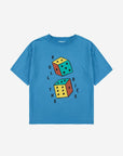 Bobo Choses - kids - roll the dice t-shirt - blue