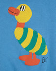 Bobo Choses - baby - striped duck sweatshirt - blue