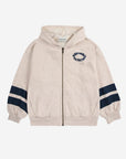 Bobo Choses - kids - tic tac toe zip hoodie - offwhite