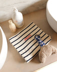 Atelier Pomme - croissant - pacifier cloth - boldly blue