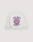 The New Society - smiley sweatshirt - Moonlight white