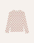 The campamento - kids - red bows t-shirt - ecru