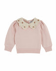 Emile et Ida - baby - crochet sweatshirt - peony