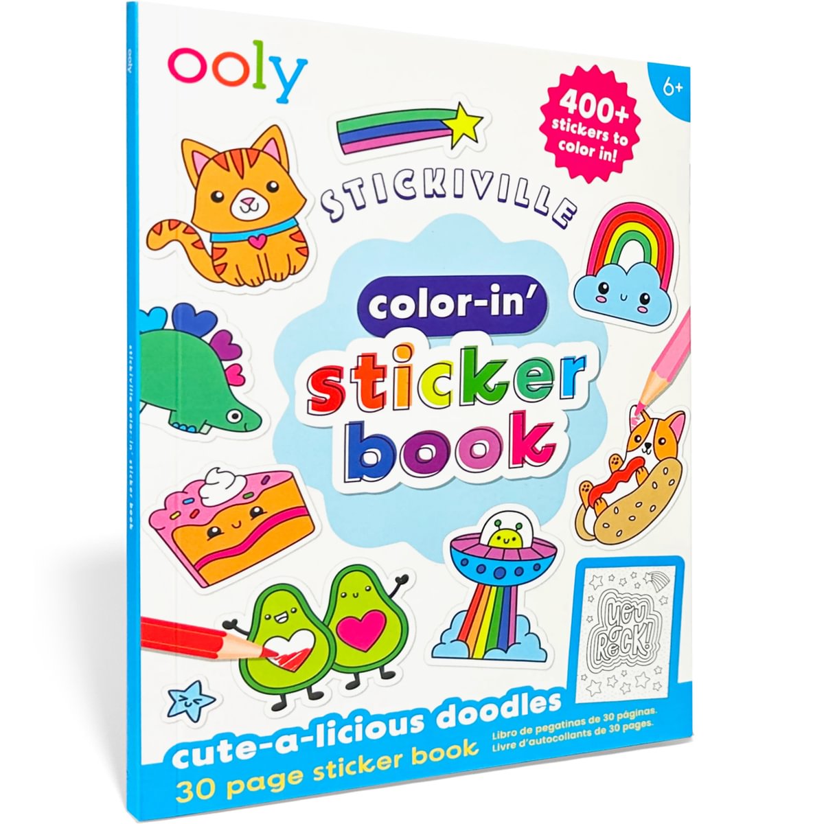 Ooly - color in sticker book - cute-a-licious doodles