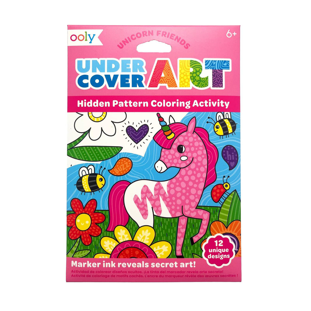 Ooly - Undercover Art Hidden Patterns Coloring Activity - Unicorn Friends