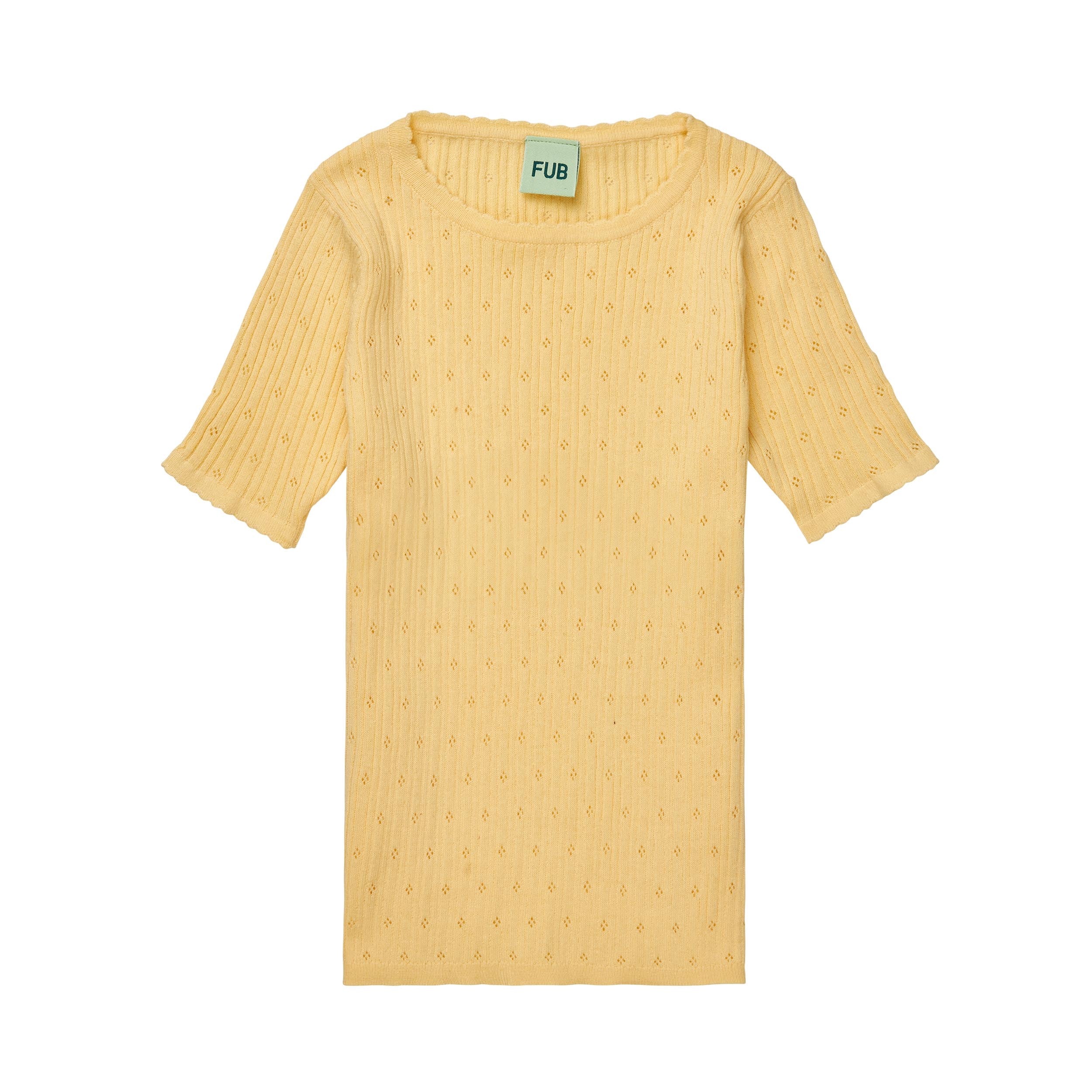 Fub - kids - pointelle tee - vanilla