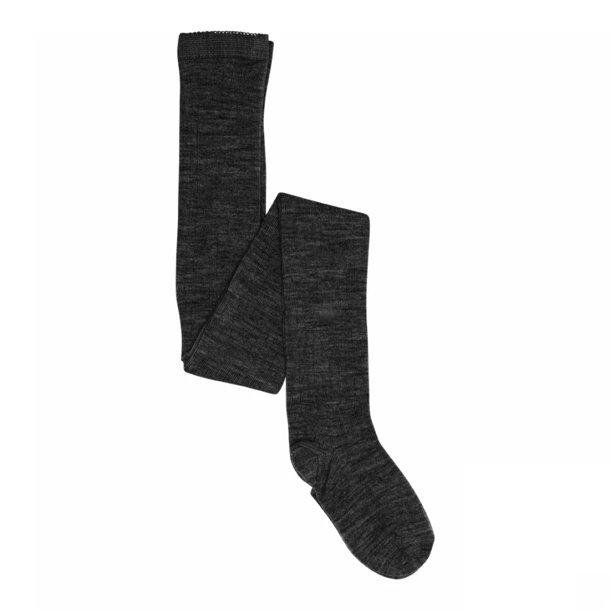 Mp Denmark - wool rib tights - 128 497 - dark grey melange