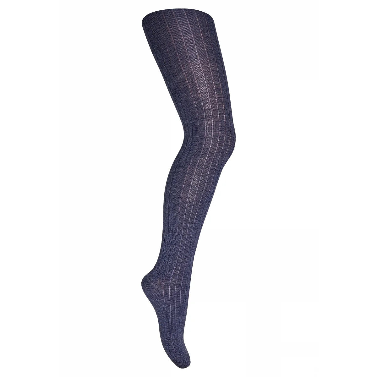 Mp Denmark - wool rib tights - 128 498 - dark denim melange