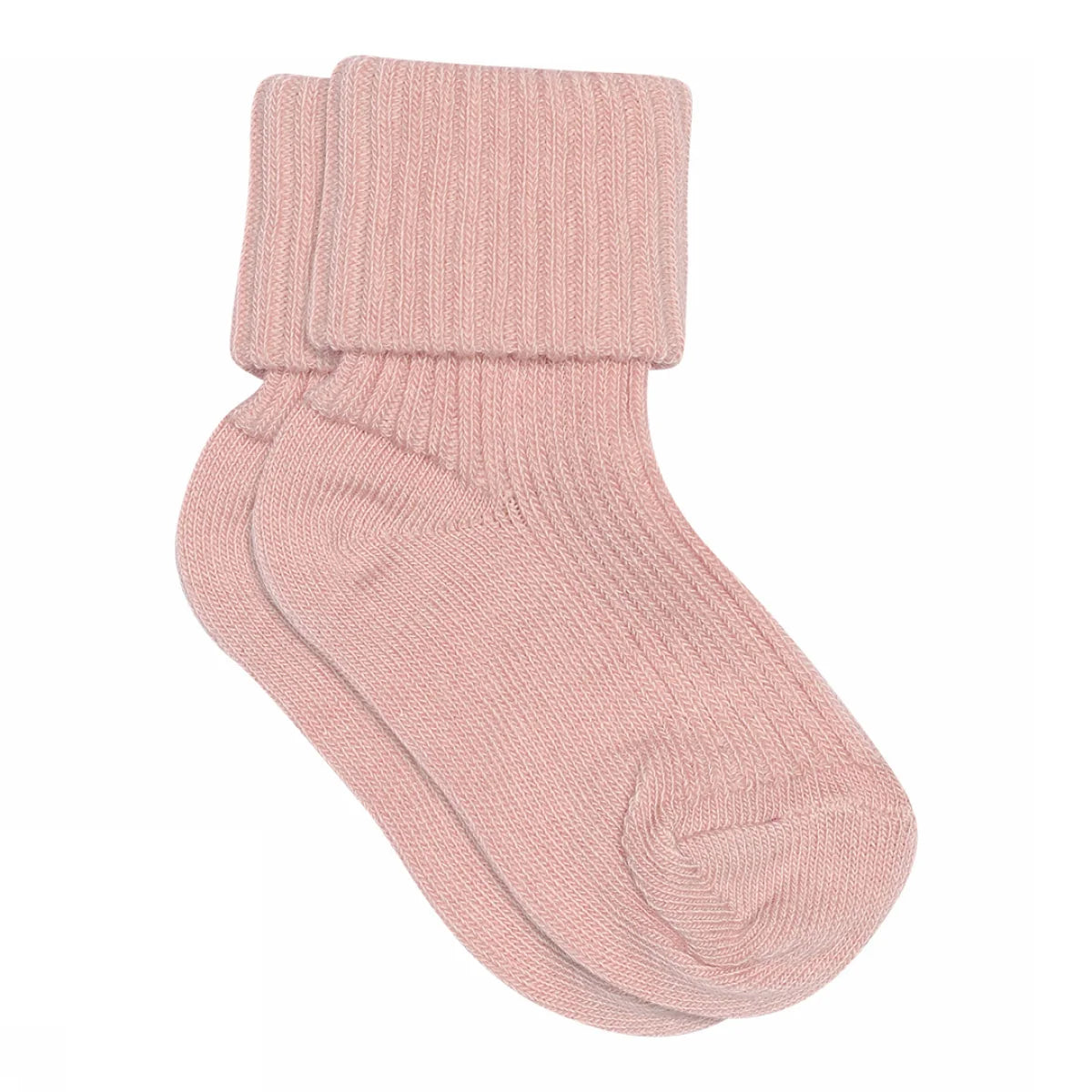 MP Denmark - cotton rib baby socks - 533 - silver pink