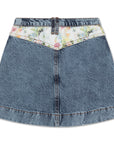 Repose ams - bob denim skirt - acid color block