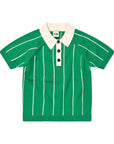 Fub - kids - striped polo - basil/ecru