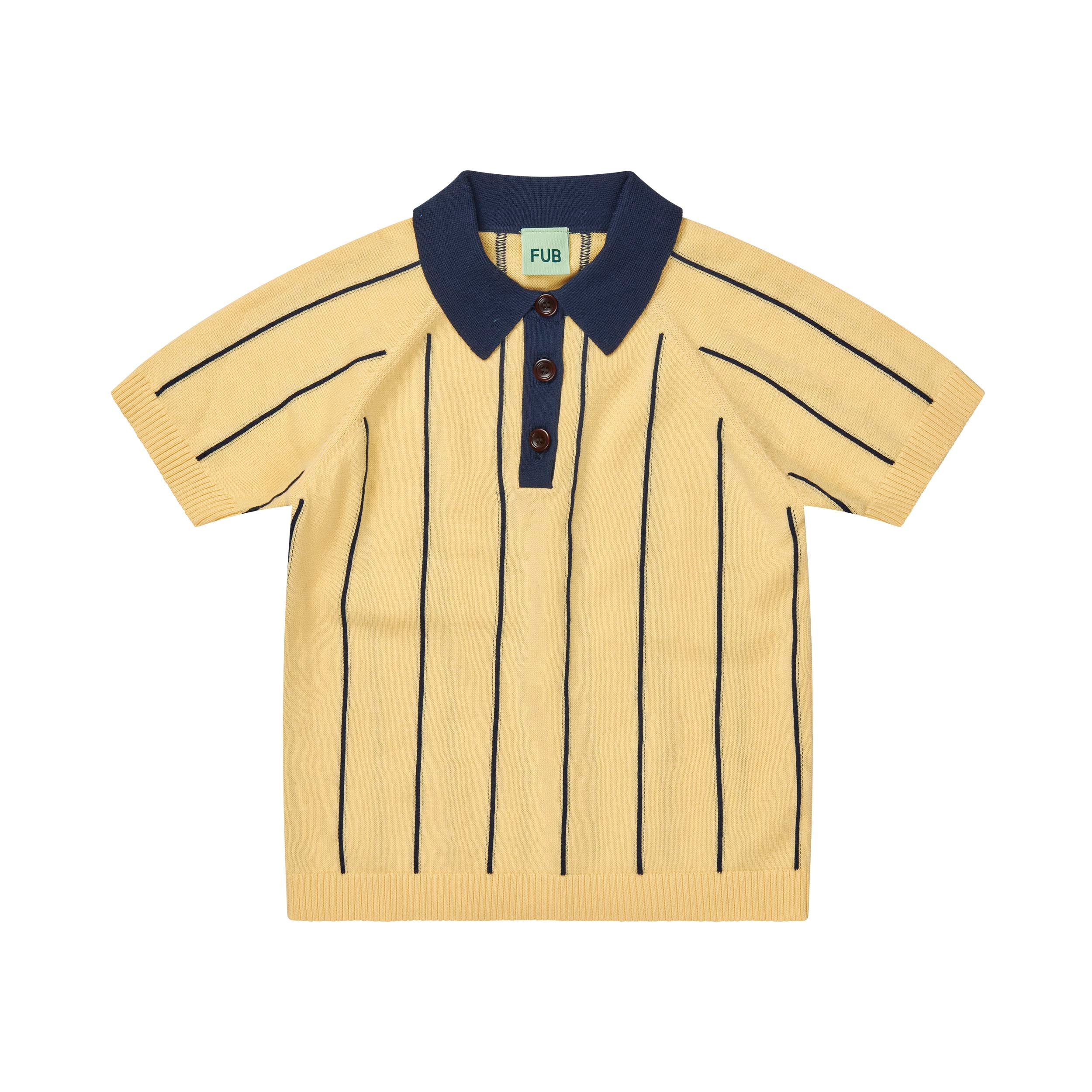 Fub - kids - striped polo - vanilla/dark navy