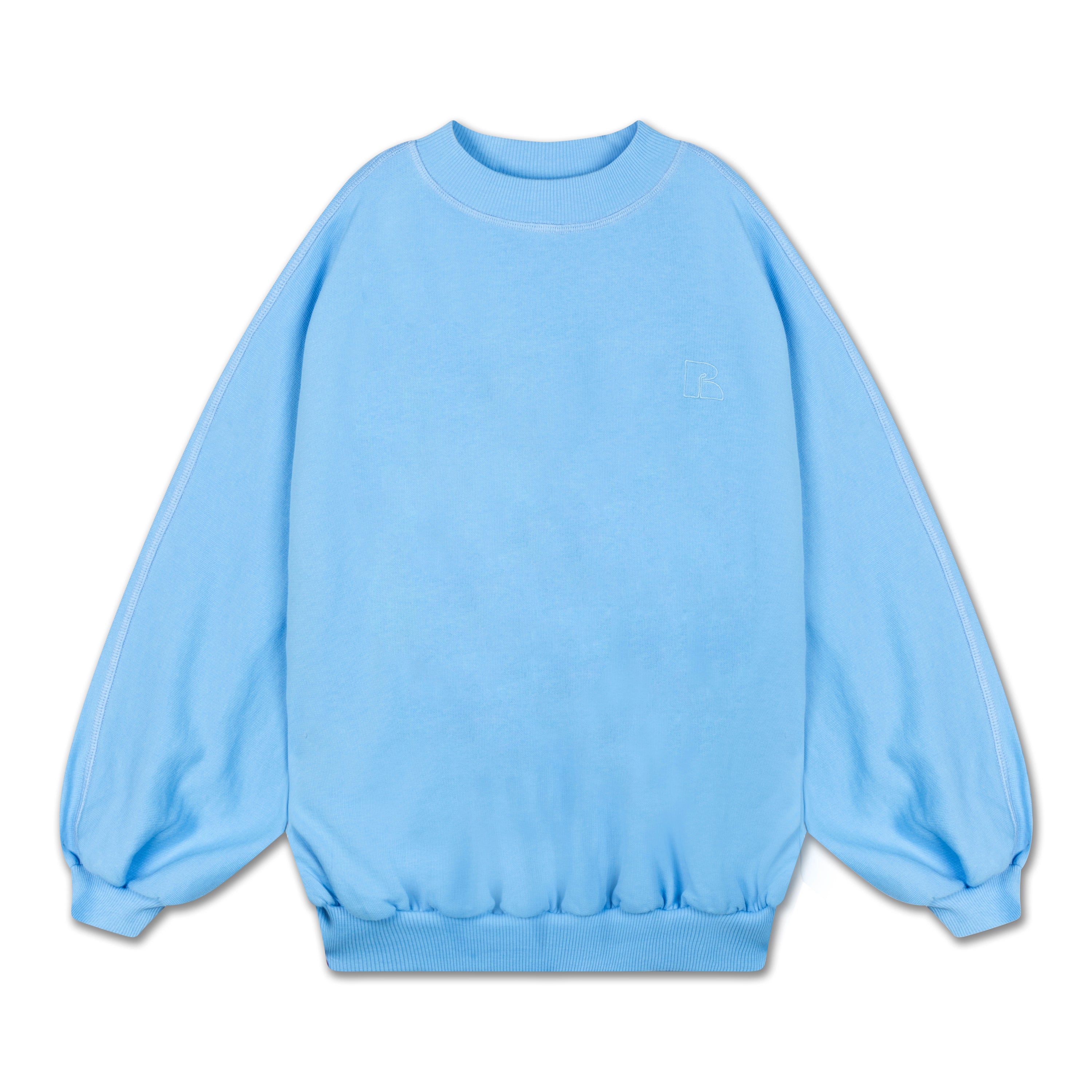 Repose Ams - iris crop sweatshirt - summer day blue