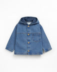 Play up - kids - hooded denim jacket - blue