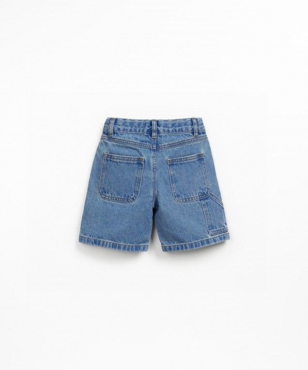 Play up - kids - denim bermuda - blue