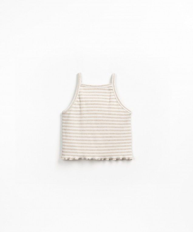 Play up - kids - striped rib top - gres