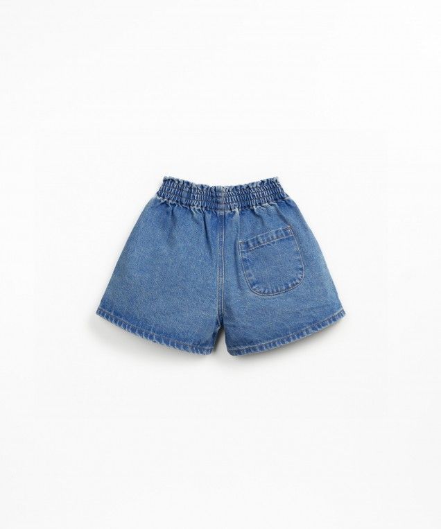 Play up - kids - denim shorts - blue