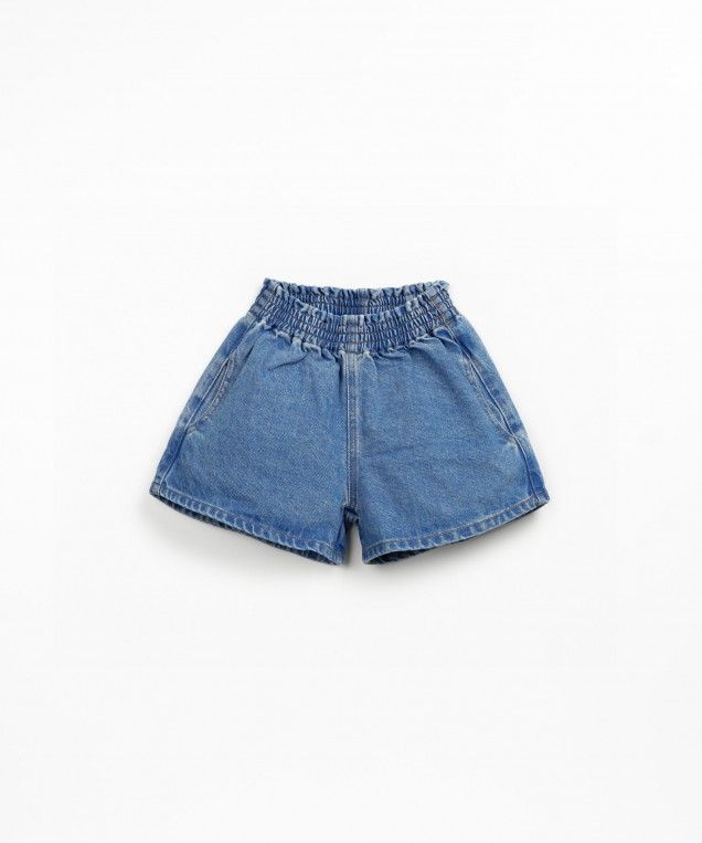 Play up - kids - denim shorts - blue