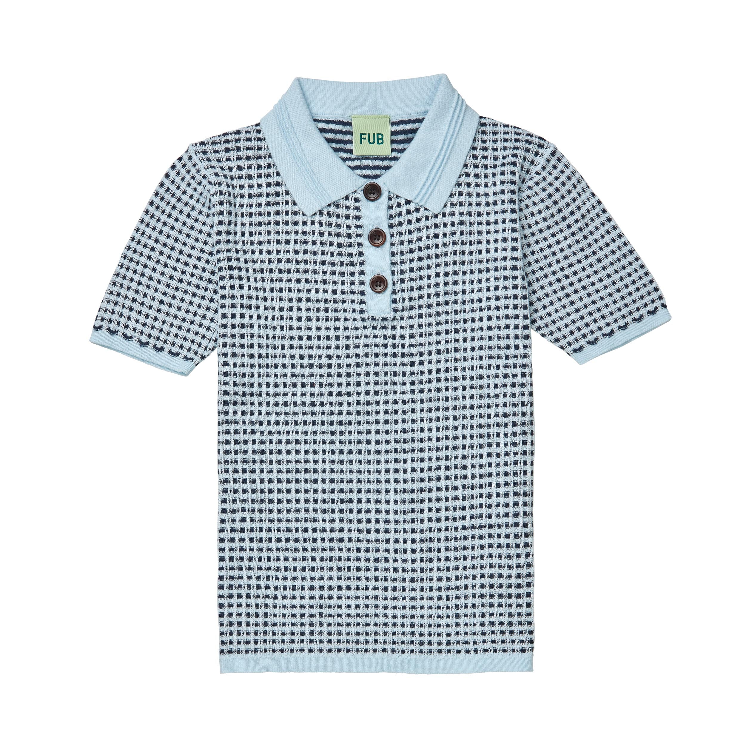 Fub - kids - polo shirt - light blue/dark navy